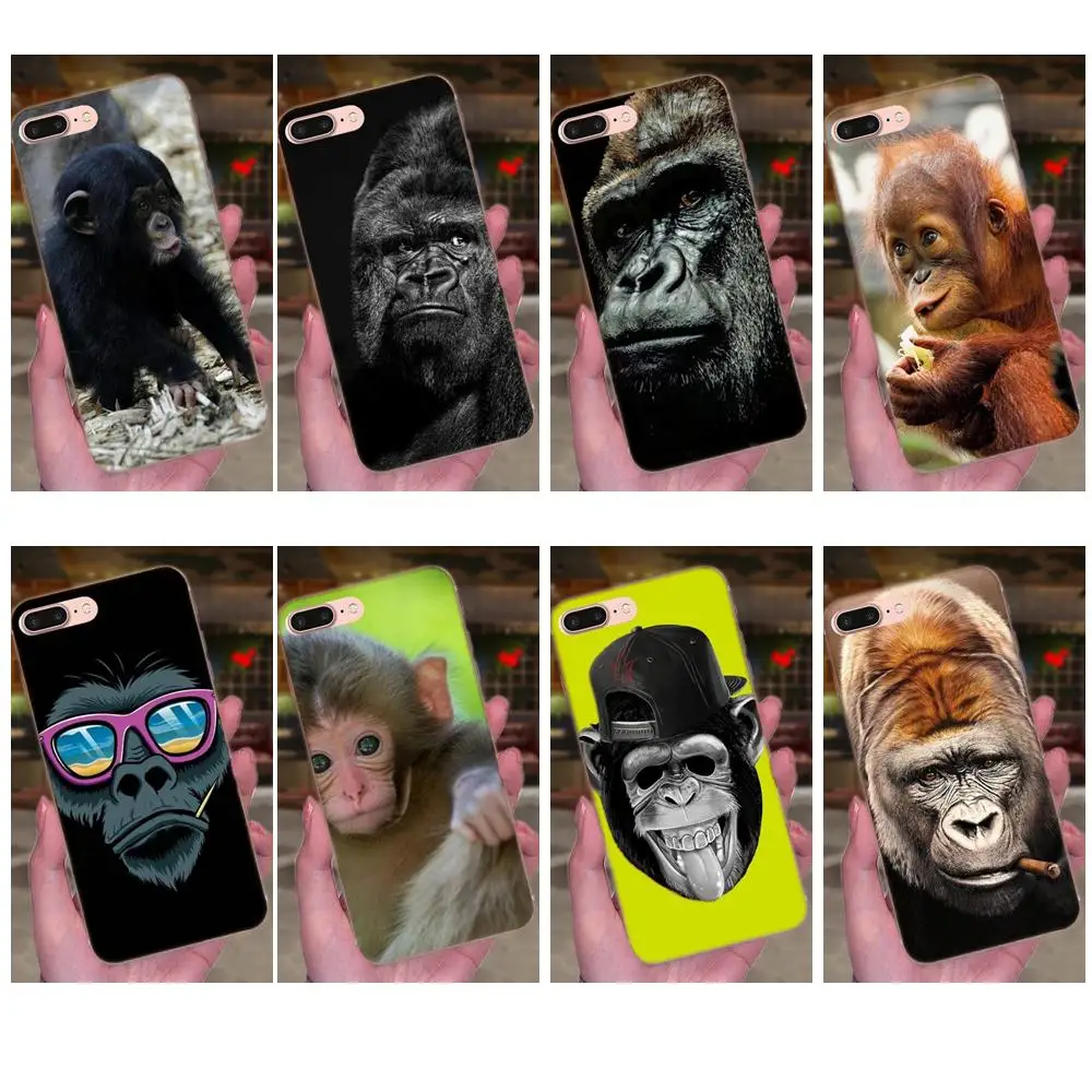 

Soft TPU Cell Phone Cases For Xiaomi Redmi Note 2 3 3S 4 4A 4X 5 5A 6 6A Pro Plus Monkey Gorilla Ape Baby Colourful Style