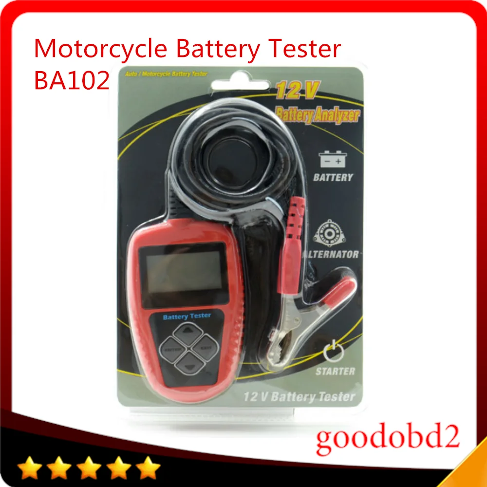 BA102 Motorcycle Battery Tester LCD 