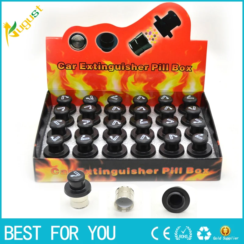 480pcs/lot Car Pill Box Lighter Shaped Metal Safe Secret Stash