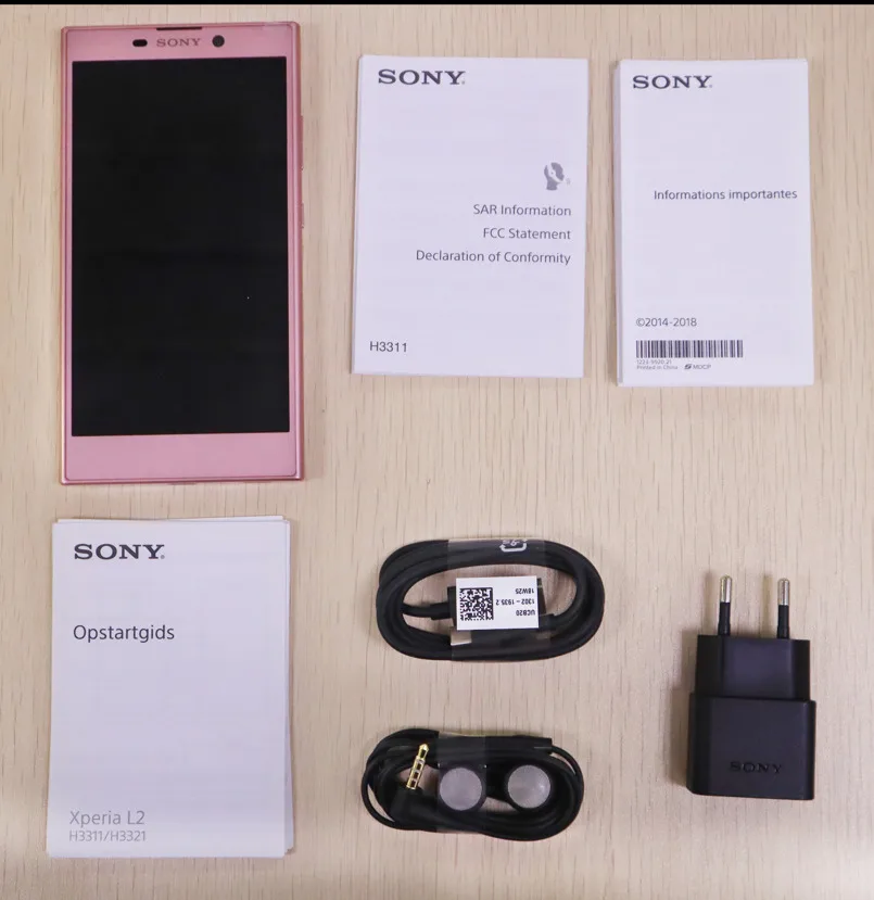 Смартфон sony Xperia L2 на Android, 3 ГБ ОЗУ, 32 Гб ПЗУ, четырехъядерный, 5,5 дюймов, 3300 мАч, Распознавание отпечатков пальцев, NFC, 4G, мобильный телефон