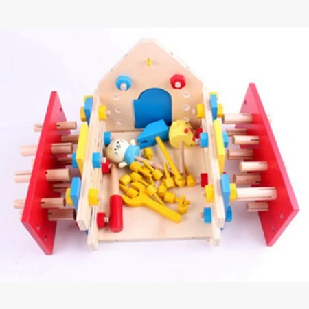 Монтессори, Обучающие игрушки, деревянный винт, математическая игрушка для детей 3 лет, съемная игрушка, Сборная модель, обучающий дом, brinquedos