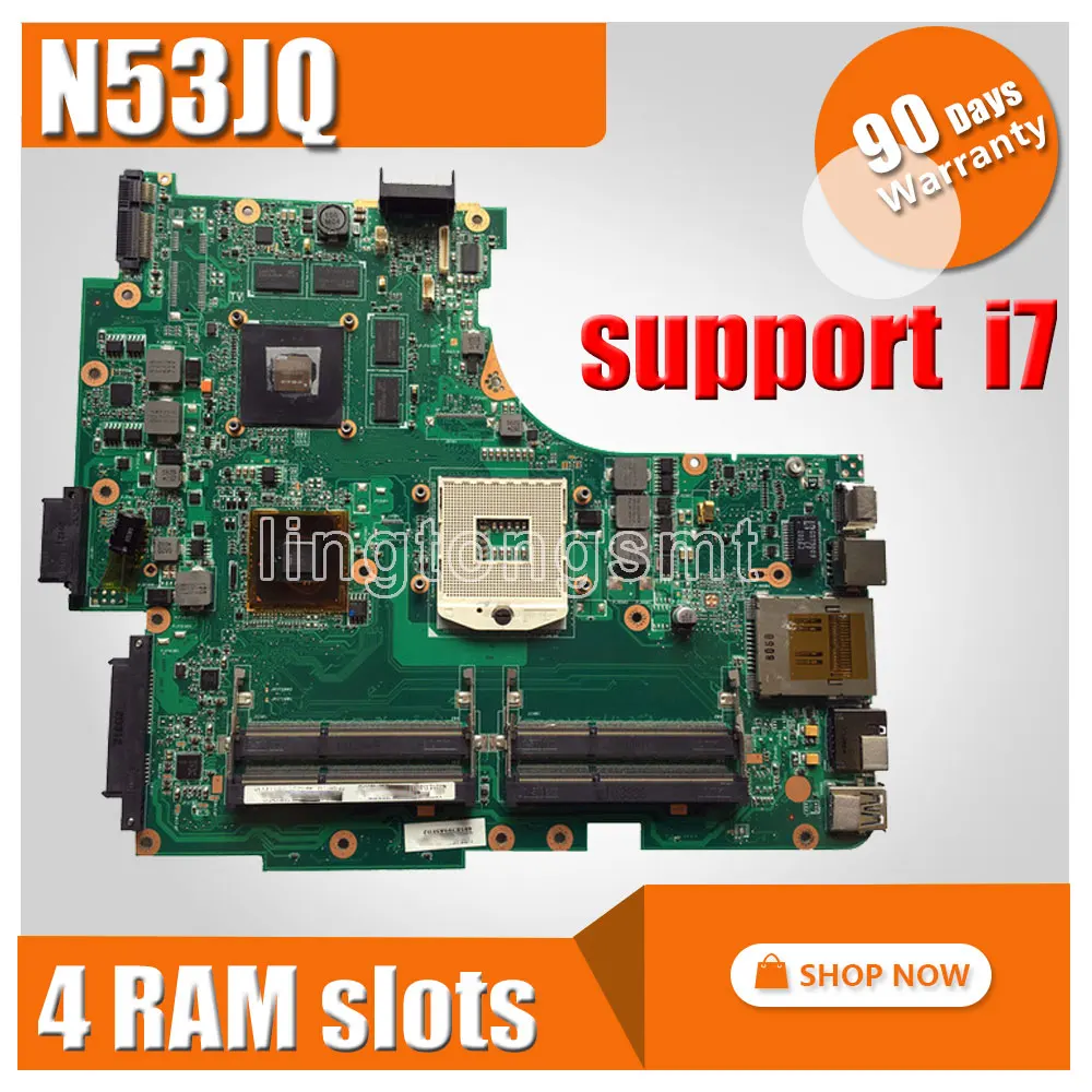 N53JQ for ASUS font b Laptop b font Motherboard N53JF N53JG HM55 With GT425M 1G I7