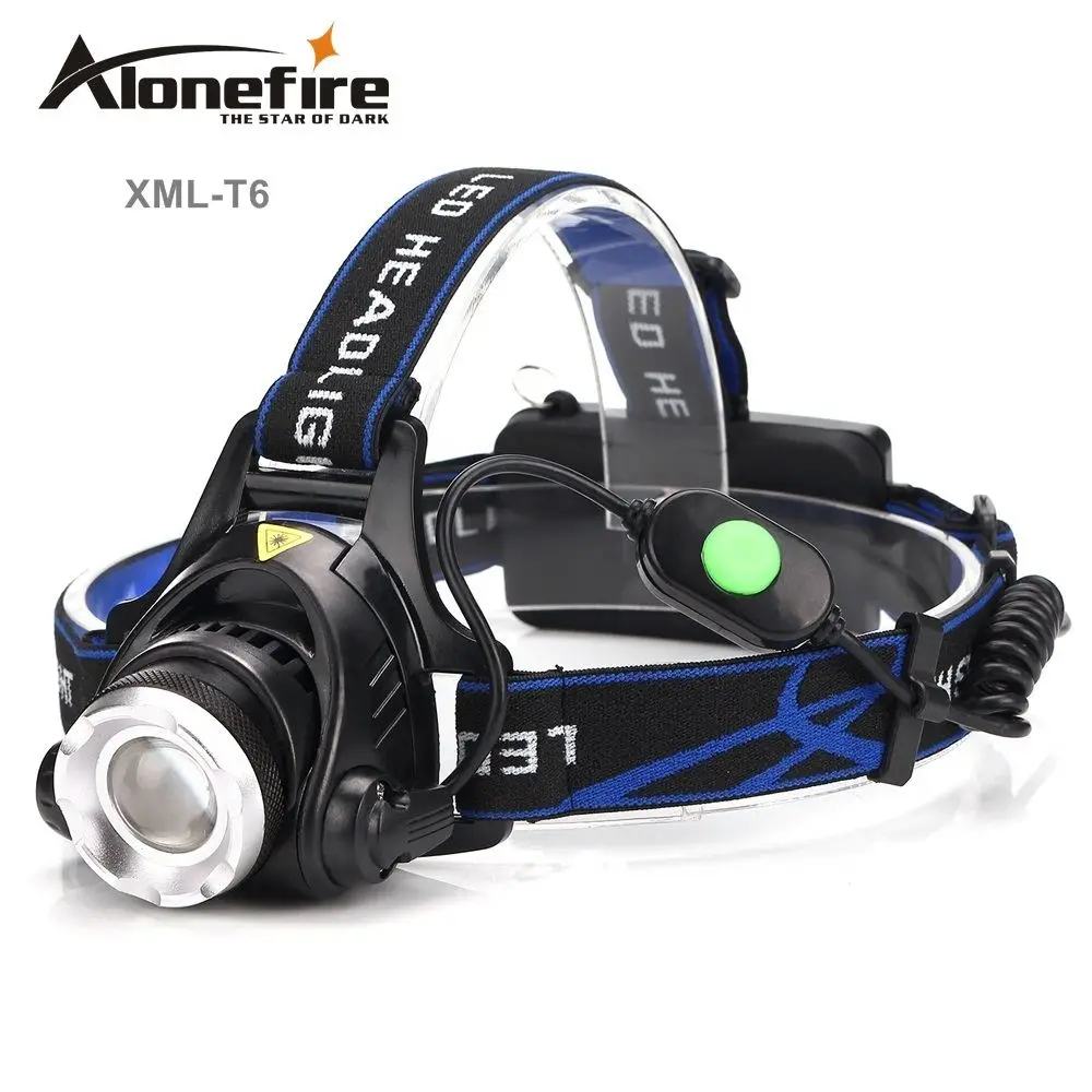 AloneFire HP88 3 режима CREE XML T6 2000LM светодиодный налобный фонарь перезаряжаемый Головной фонарь прожектор для рыбалки+ зарядное устройство+ 18650 - Испускаемый цвет: PACKAGE 3A