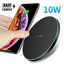 10 Вт Qi Беспроводная для samsung S10 E/S9 Plus S7 huawei P30 Pro Беспроводная зарядка Быстрая зарядка коврик для iPhone XS Xiaomi 9 Совместимость
