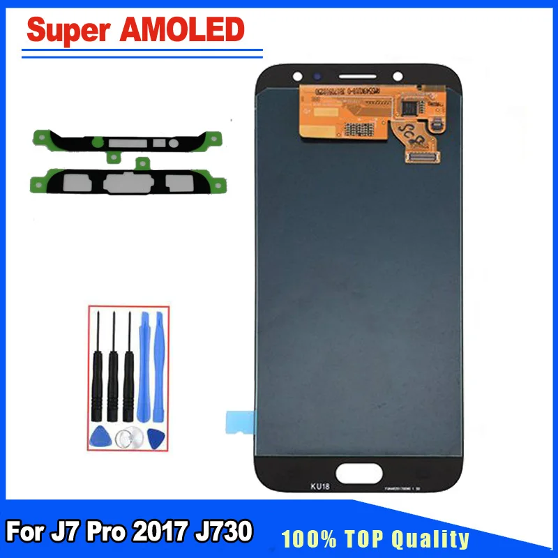 

Replacement For Samsung Galaxy J7 Pro Super AMOLED LCD Display Touch Screen Digitizer Full Assembly With Free Sticker