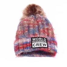 Новые популярные зимние шапки для девочек шапки женская вязаная шапка помпоны теплая женская шляпа Лыжная маска Толстая Уличная Теплая Лыжная женская шапка