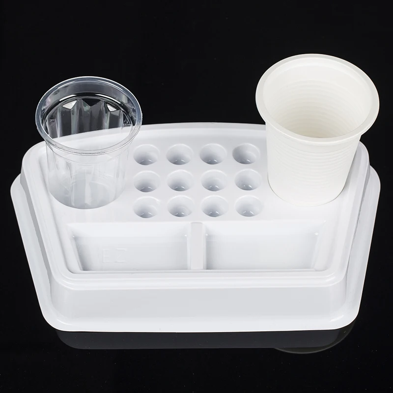 

Disposable 10pcs Plastic Tattoo Solution Work Plate Tattoo Ink Holder Cups Holder Tray for Microblading Tattoo Needles Tips