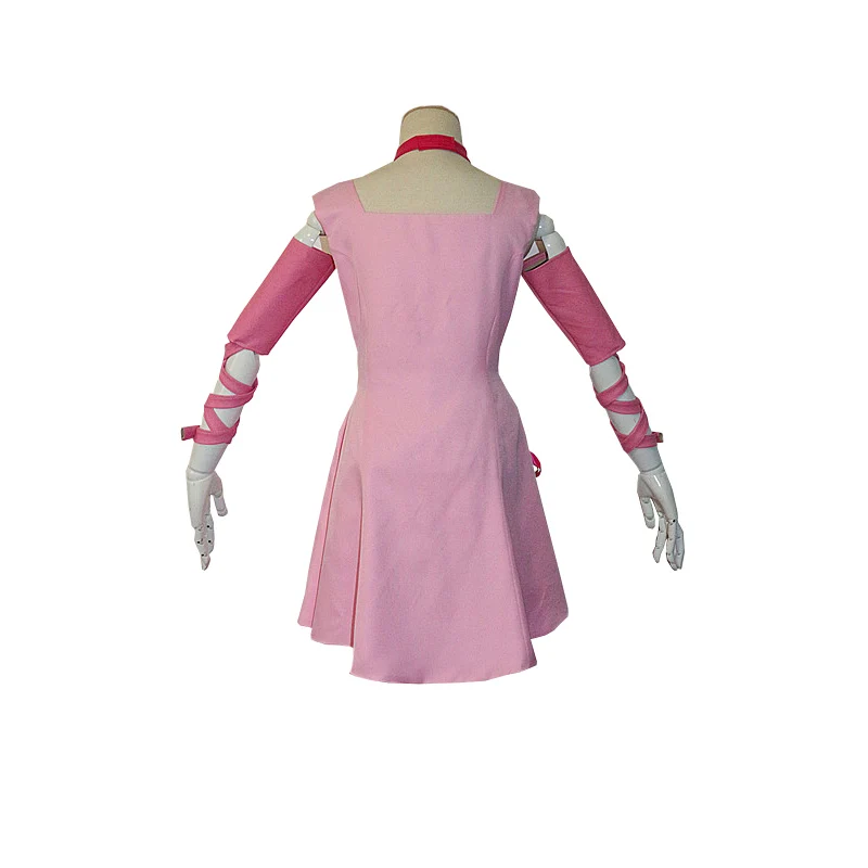 JoJo's Bizarre Adventure Sugimoto Reimi Cosplay Costume Pink Dress with Accessories for Women image 2