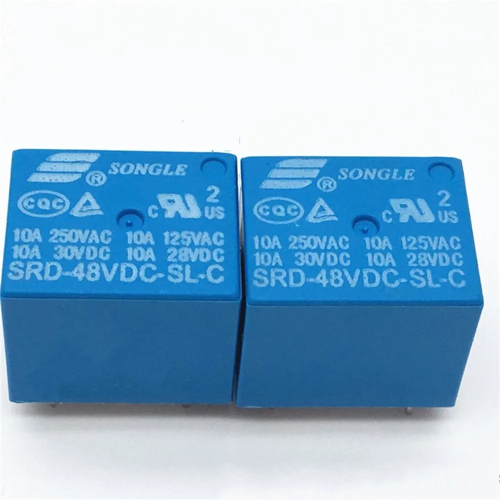 Conversão tipo 250vac Original Relé Pin Srd-48vdc-sl-c Srd-48v Srd-48vdc Srd-48vdc-sl 10a T73-48v Power Relay 50 Pcs 48 v 5