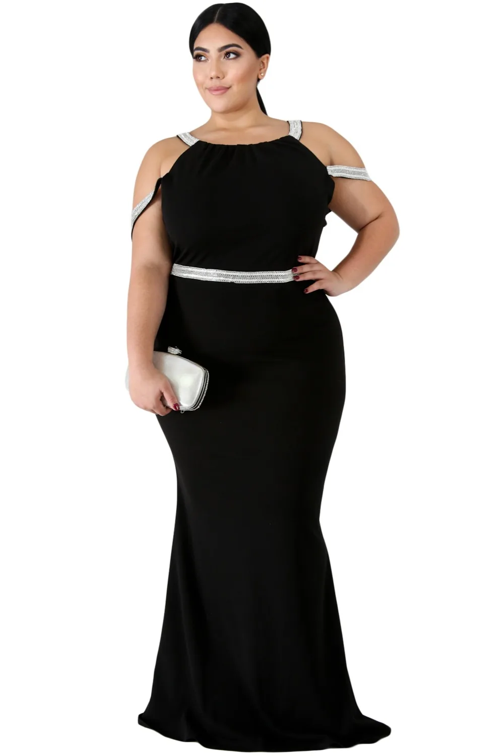 Black-Plus-Size-Rhinestone-Galore-Maxi-Dress-LC611089-2-1