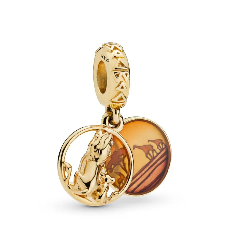 

PAN1:1 sterling silver 925 classic popular original fashion new lion king ladies beaded jewelry holiday gift