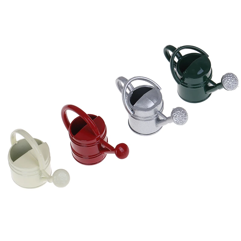 

Dollhouse Miniature Watering Can Dollhouse Decoration White Dollhouse Accessories Classic Baby Toys Tin Metal Handicrafts Model