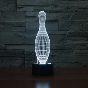 

3D Colorful Lava Lamp Touch 7 Colors LED Bowling Led Bulb Decoration Bowling Night Light Touch Sleeping Nightlight USB Charging