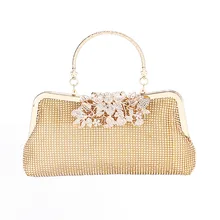 Горный хрусталь цветочные женская сумка с верхней ручкой женские новые Серебряный, Золотой атлас сцепления кошелек сумка женские вечерние свадебная сумочка чехол