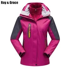 RAY GRACE зимняя куртка женская мужская водонепроницаемая куртка флисовая подкладка теплый костюм походная куртка горные альпинистские Chaquetas