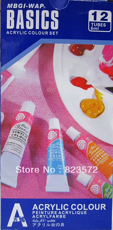 

12 ml blue series acylic color set nail art paint Acrylic paint+free shipping