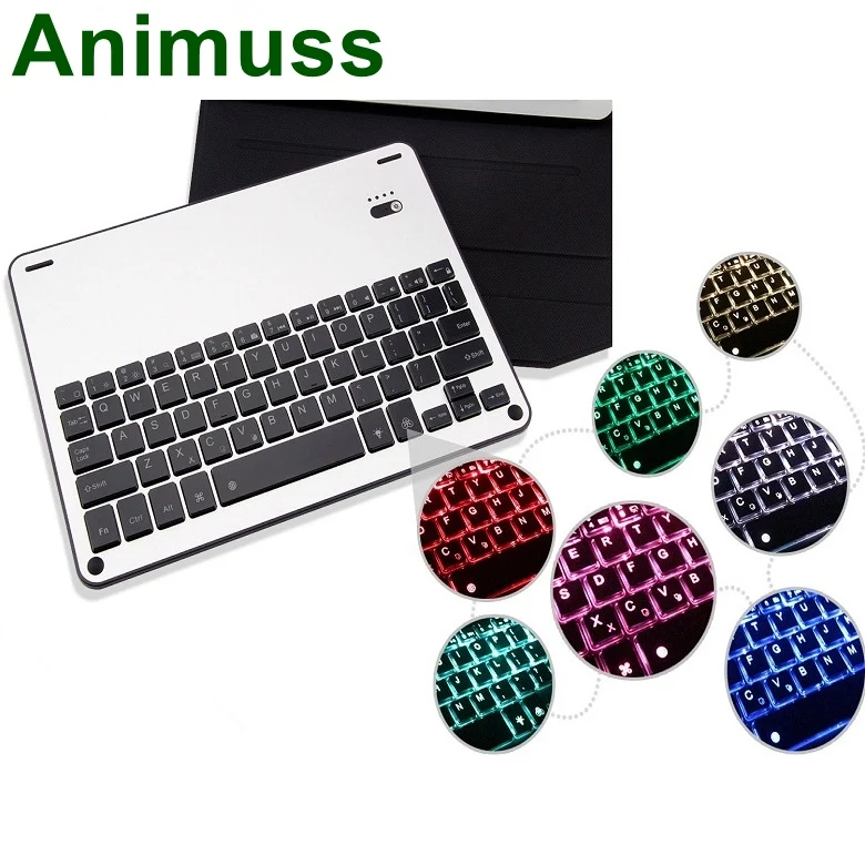

Animuss 7 colors Backlit Aluminum Keyboard Case Cover For iPad Pro 10.5 Case Detachable Smart Case For iPad Ultra Thin Cover