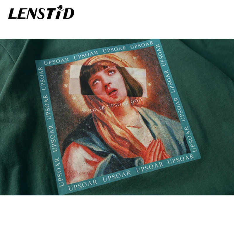 LENSTID Virgin Mary мужские футболки 2019 новые Забавные с короткими рукавами принтом