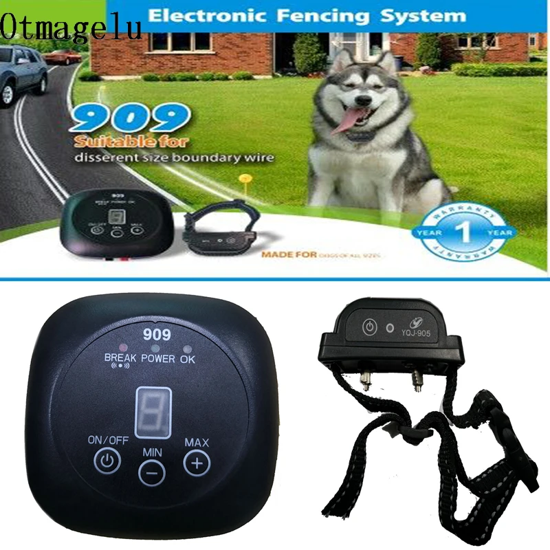 909 Safety Pet Dog Electric Fence With Waterproof Dog Electronic Training Collar underground Invisible Electric Dog Fence New5