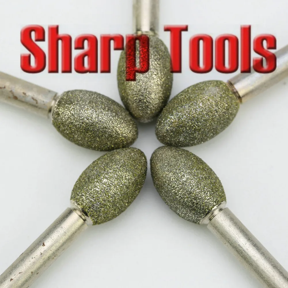 6x12mm Electroplated Diamond Die Grinder Rotary Burrs Dremel Milling