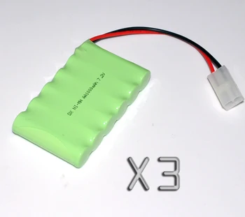 

3PCS 7.2V AA 1000mah rechargeable battery pack 2A ni-mh nimh batteries NI MH cell for toys cordless phone A