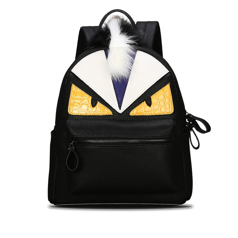 

Fashion feminine backpacks men travel backpack women school bags for girls eye Monster leather backpack youth bagpack sac a dos