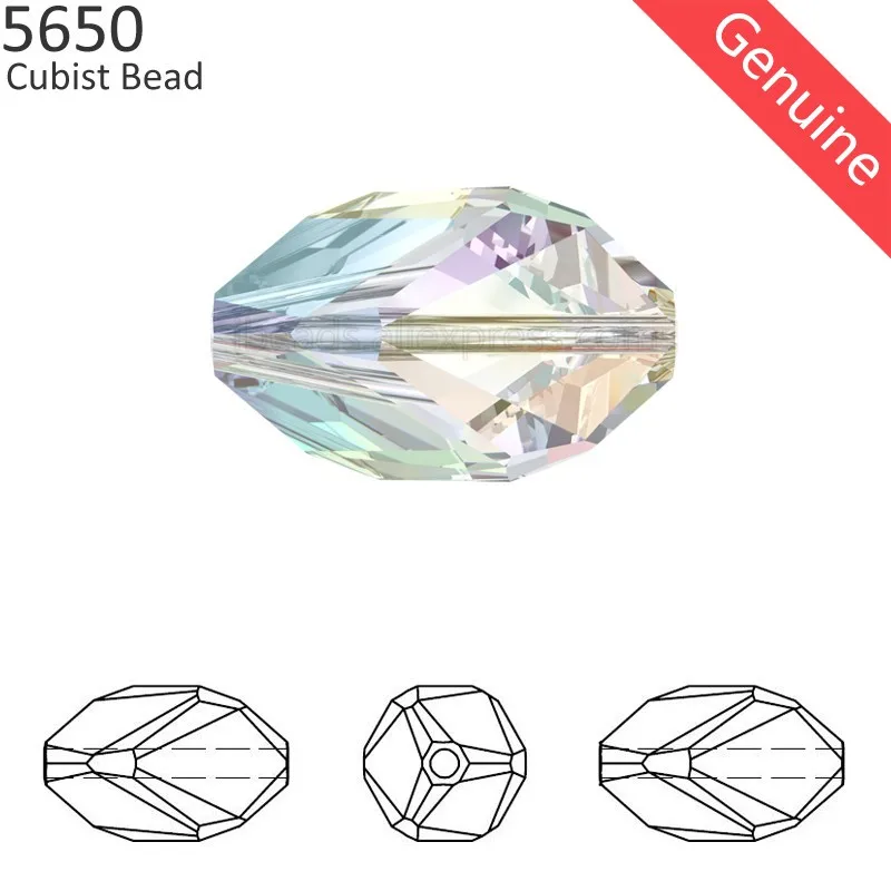 

(1 piece) 100% Original Crystal from Swarovski 5650 Cubist bead Made in Austria loose beads rhinestone for DIY jewelry making