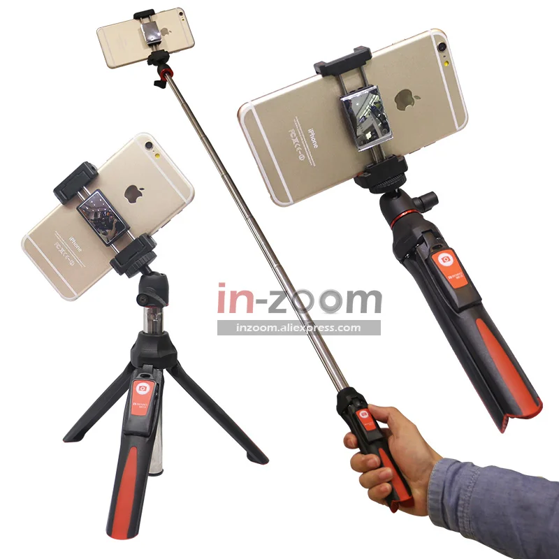 BENRO MK10 Handheld mini Tripod 3in1 Self portrait Monopod Phone Selfie Stick Bluetooth Remote Shutter for
