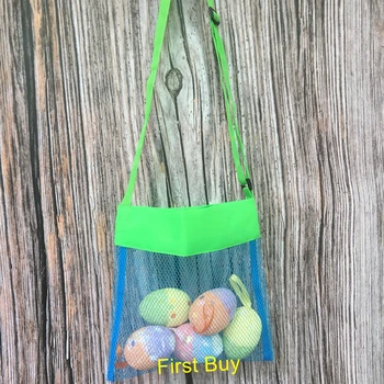 

10pcs/lot monogram kids seashell mesh bag 8 colors mixed 23cm children's mesh crossbody bag summer toys beach storage bag