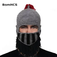 BomHCS Новинка смешная шалость борода джаз шляпа ручной вязки крючком парик маска бини