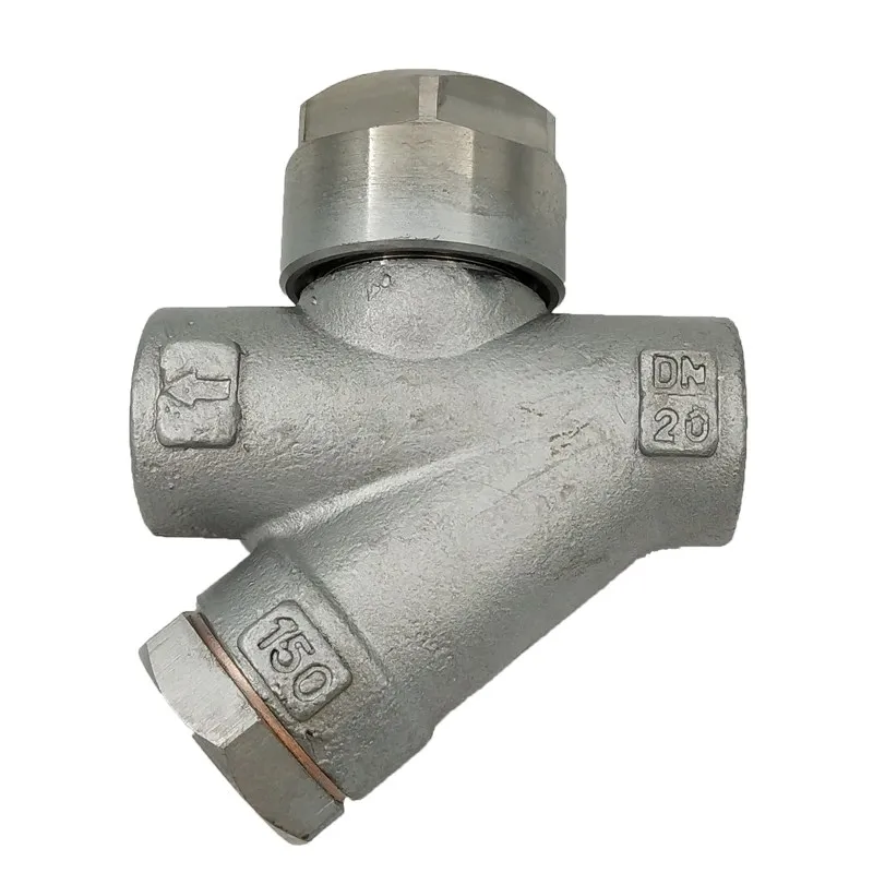 Steam trap Y type threaded 1/2" stainless steel thermodynamic disc type