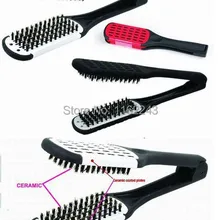 Выпрямление керамическая щетка для волос, V щетка для волос гребень с щетина, щетка для выпрямления волос Y-12