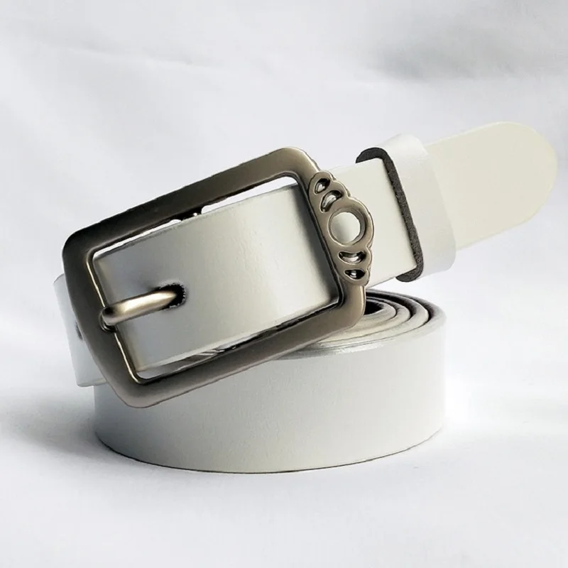 

2019 Genuine Leather Women Belt for Women Strap Female Pin Buckle Fashion Vintage Metal Embossing belts 526677