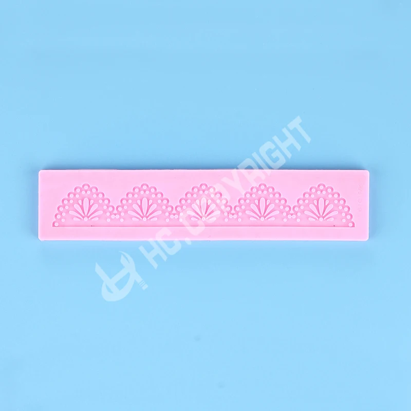 

1pcs Chocolate Candy 3D Silicone Fondant Rectangle Flower Lace Shape Cake Mat Embossed Border Trim Decorating DIY Mold Tools