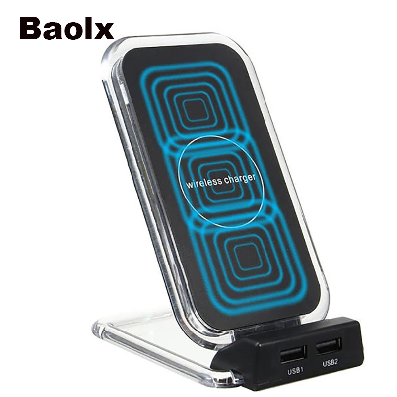 3 катушки Qi Беспроводное зарядное устройство 2 USB порт быстрая зарядка подставка для телефона iPhone X 8/8 Plus samsung Galaxy Xiaomi зарядное устройство для мобильного телефона