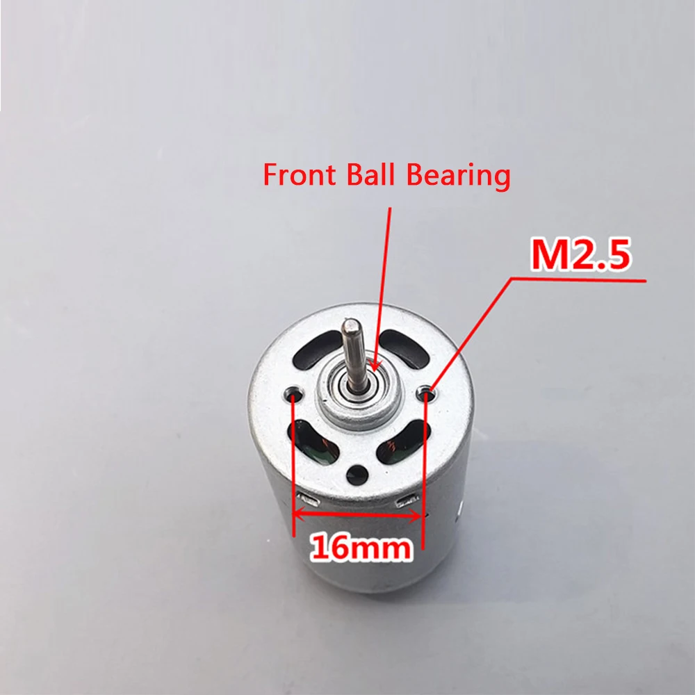 

DC12V Strong Power Of Front Ball Bearing Of 385 Motor 14500 RPM DC Motor