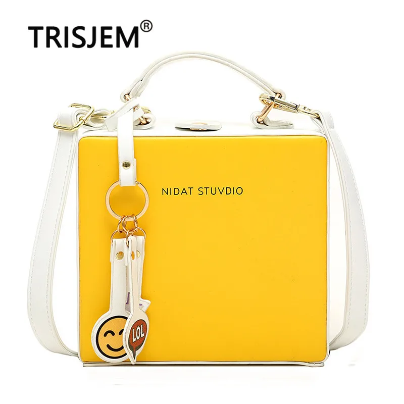 

Contrast color Small square high quality PU Leather Luxury women's crossbody bag Bolsa Feminina Muje female handbag shoulder bag