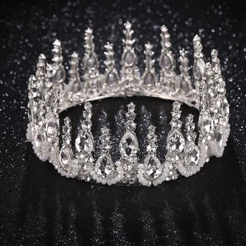 

Luxo Princesa Completa cz Contas Acessorios do Cabelo Do Casamento Acessorios ParaNoivas Joias De Noivado