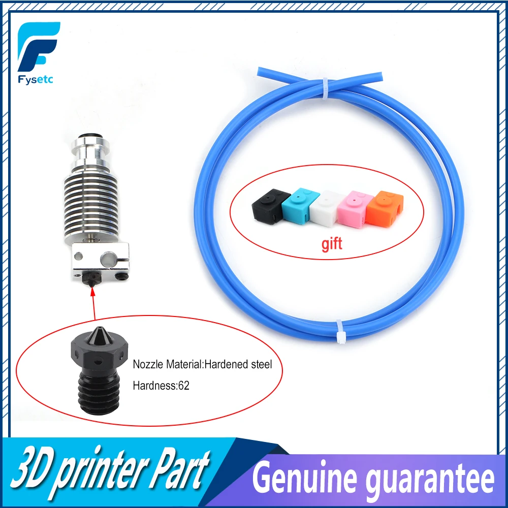 Обновление радиатора экструдер радиатор+ E3D Hotend блок+ закаленная сталь V6 сопло+ 1 м PTFE трубка для PT100 Prusa I3 MK3