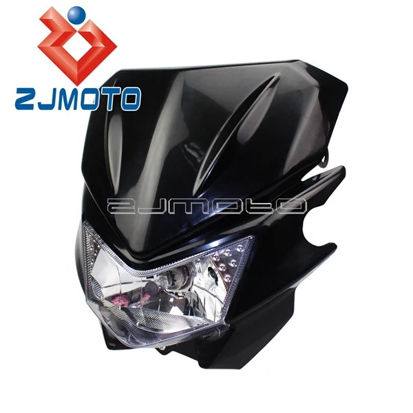 Универсальный велосипед грязи Мотокросс фары обтекатель Маска фара для Kawasaki KLX110 250 KX125 KX250 KX250F KX450F KLX450