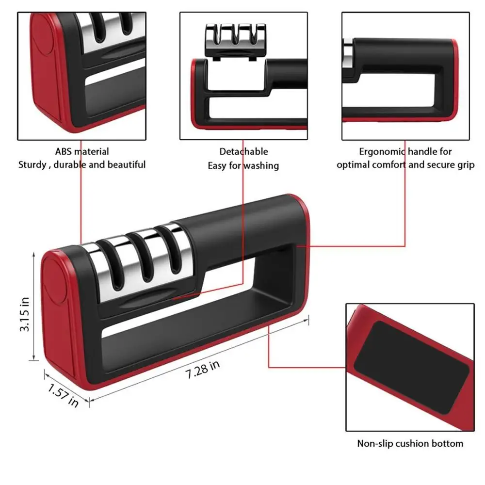 Профессиональный нож Алмазная точилка Быстрый Профессиональный 3 этапа точилка нож заточка инструмента камень кухонные инструменты