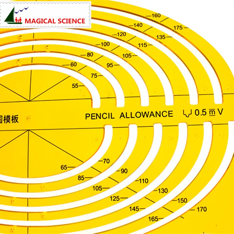 Большой овальный шаблон большой эллипс чертежная линейка пластиковые полуэллиптические шаблоны для студентов гибкие JSH4352