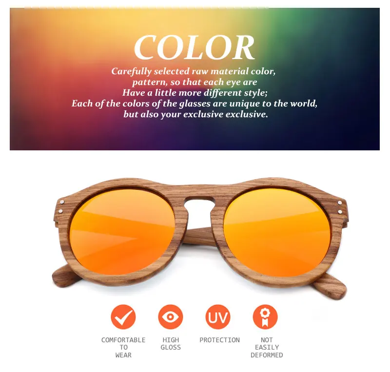 Зебра, деревянные, Ретро стиль, солнцезащитные очки для мужчин и женщин, Круглые, в форме позвонков, оправа, UV400, желтые линзы, Oculos Gafas