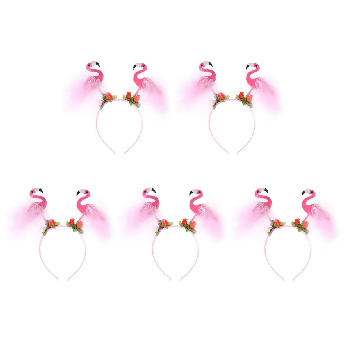 

5pcs Flamingo Headband Hair Hoop Adorable Cute Headdress Headpiece Costume Accessory for Kids