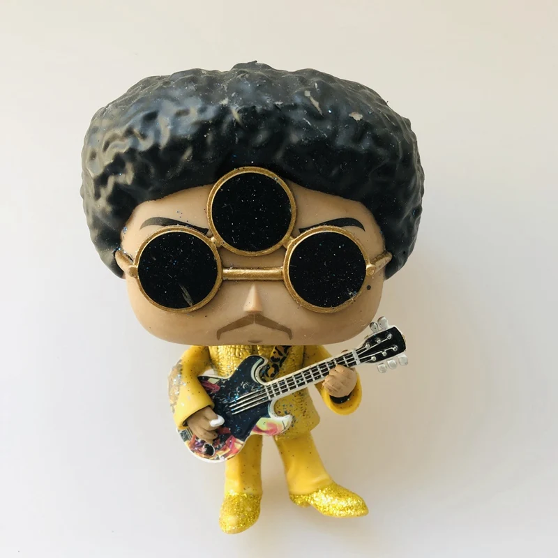 Funko pop Rocks: Prince-3Rd Eye Girl, фиолетовый дождь с гитарой Виниловая фигурка Коллекционная модель свободная игрушка без коробки