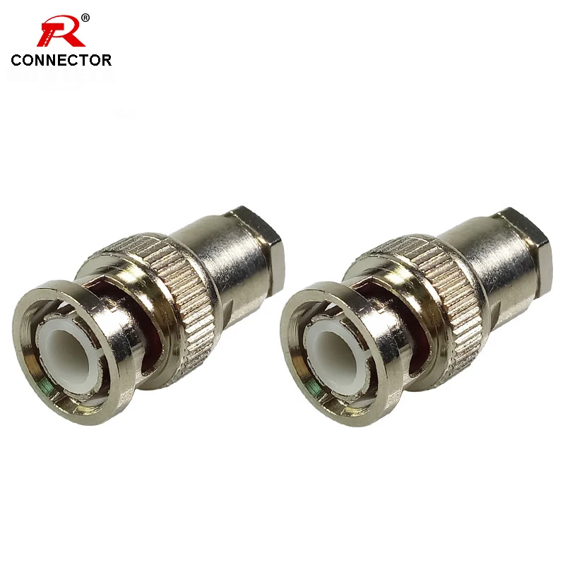 1PC BNC Clamp Connectors BNC Male Clamp Plug for RG58 RG59 RG6 Coaxial