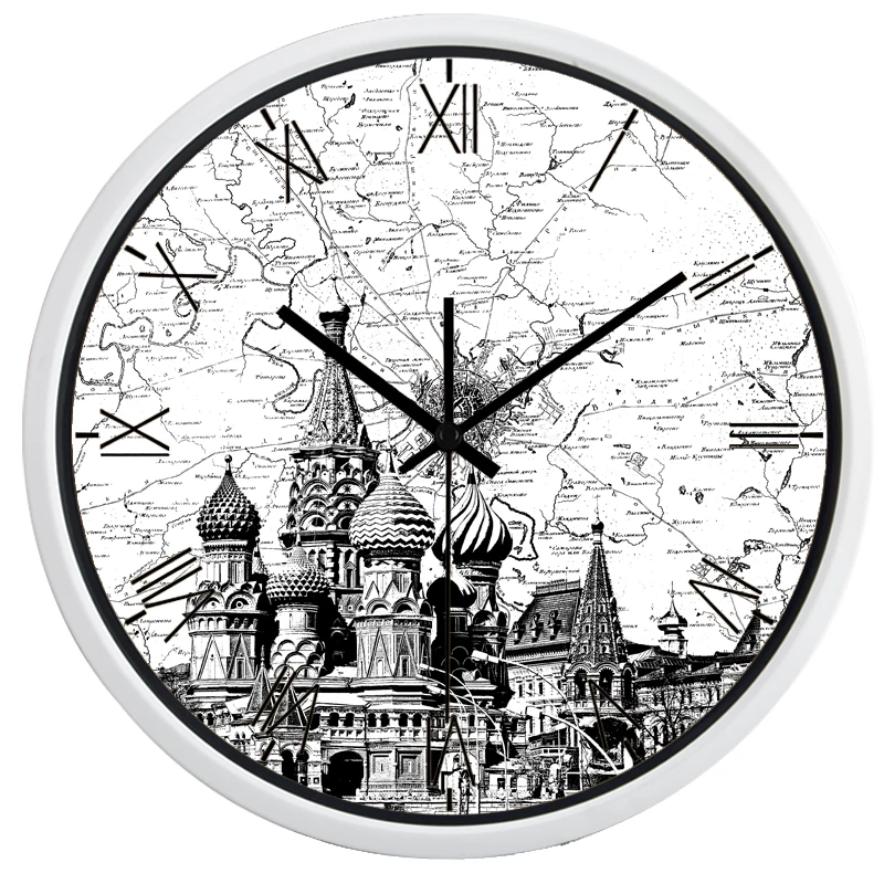 Кремлевские российские кварцевые живописные современные металлические Стеклянные Настенные часы отель беззвучные часы