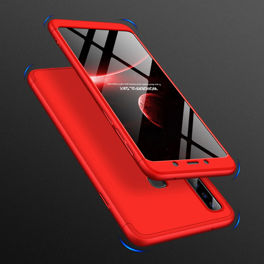 GKK 360 градусов Pocophone F1 чехол для Xiaomi mi 9 8 SE играть A2 6X 5x A1 5S 5 Max 2 3 mi x 2s mi note 3 Полное покрытие корпуса - Цвет: Red