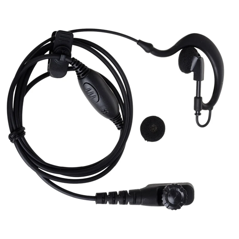 

Black G-shape Ear Hook Earpiece Headset Microphone for Hytera Hyt Walkie Talkie HYT PD780 PT580H PD702 Two Way Radio