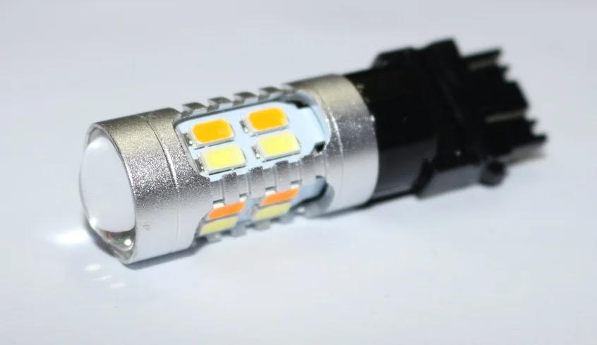 2 х Белый Янтарь двойной цвет 1157 P21/5 Вт Bay15d S25 T20 7443 T25 3157 20SMD 5730 высокое Мощность светодиодный стоп-сигнал светильник лампочка